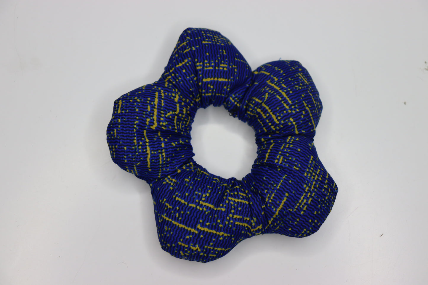 Chouchou fleur bleu